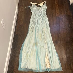 Sean Collection Light Blue Embellished Dress